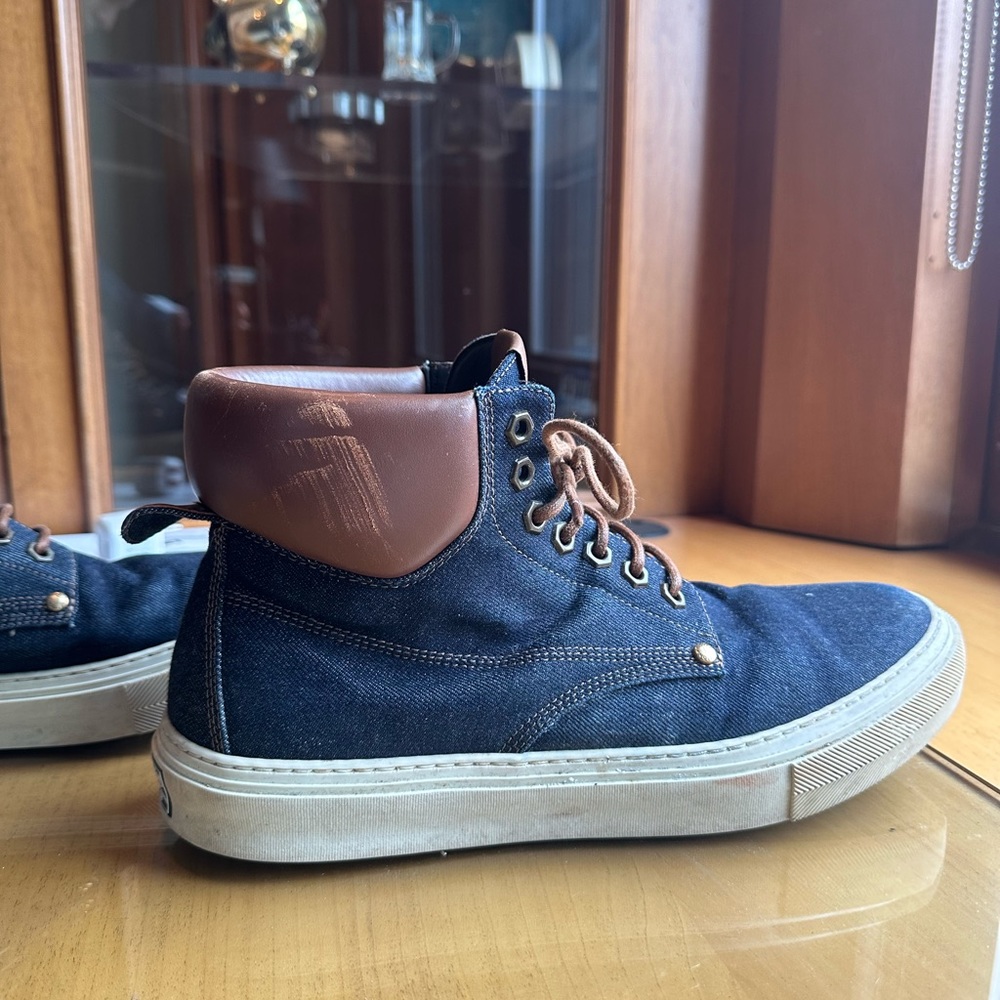 LOUIS VUITTON denim and leather sneakers (RARE!) - Picture 7 of 8